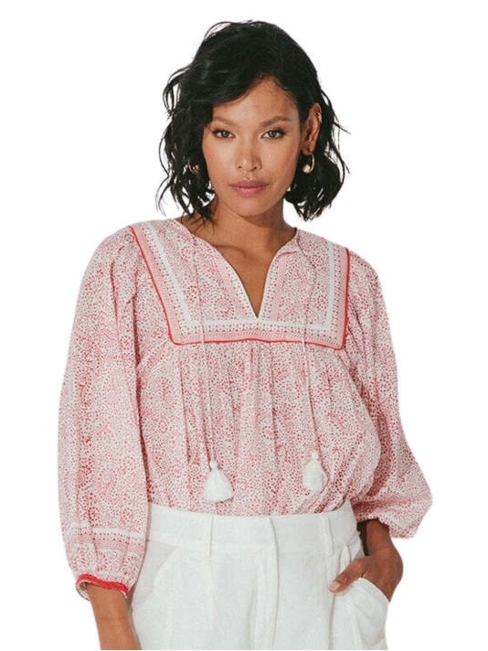 Cleobella Sashana Organic Cotton Blouse Size Small